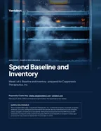 First page of Spend Baseline and Inventory: sample engagement report, 29 pages, PDF