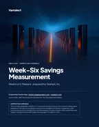 First page of Week-Six Savings Measurement: sample engagement report, 17 pages, PDF
