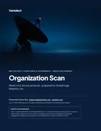 First page of Organization Scan: sample engagement report, 25 pages, PDF