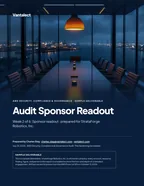 First page of Audit Sponsor Readout: sample engagement report, 10 pages, PDF