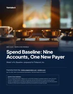 First page of Spend Baseline: Nine Accounts, One New Payer: sample engagement report, 20 pages, PDF