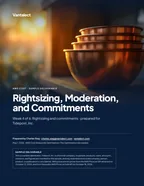 First page of Rightsizing, Moderation, and Commitments: sample engagement report, 21 pages, PDF