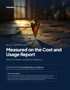 First page of Measured on the Cost and Usage Report: sample engagement report, 17 pages, PDF