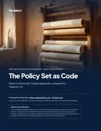First page of The Policy Set as Code: sample engagement report, 20 pages, PDF