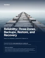 First page of Reliability: Three Zones, Backups, Restore, and Recovery: sample engagement report, 11 pages, PDF