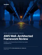 First page of AWS Well-Architected Framework Review: Vantalect client brief, 8 pages, PDF